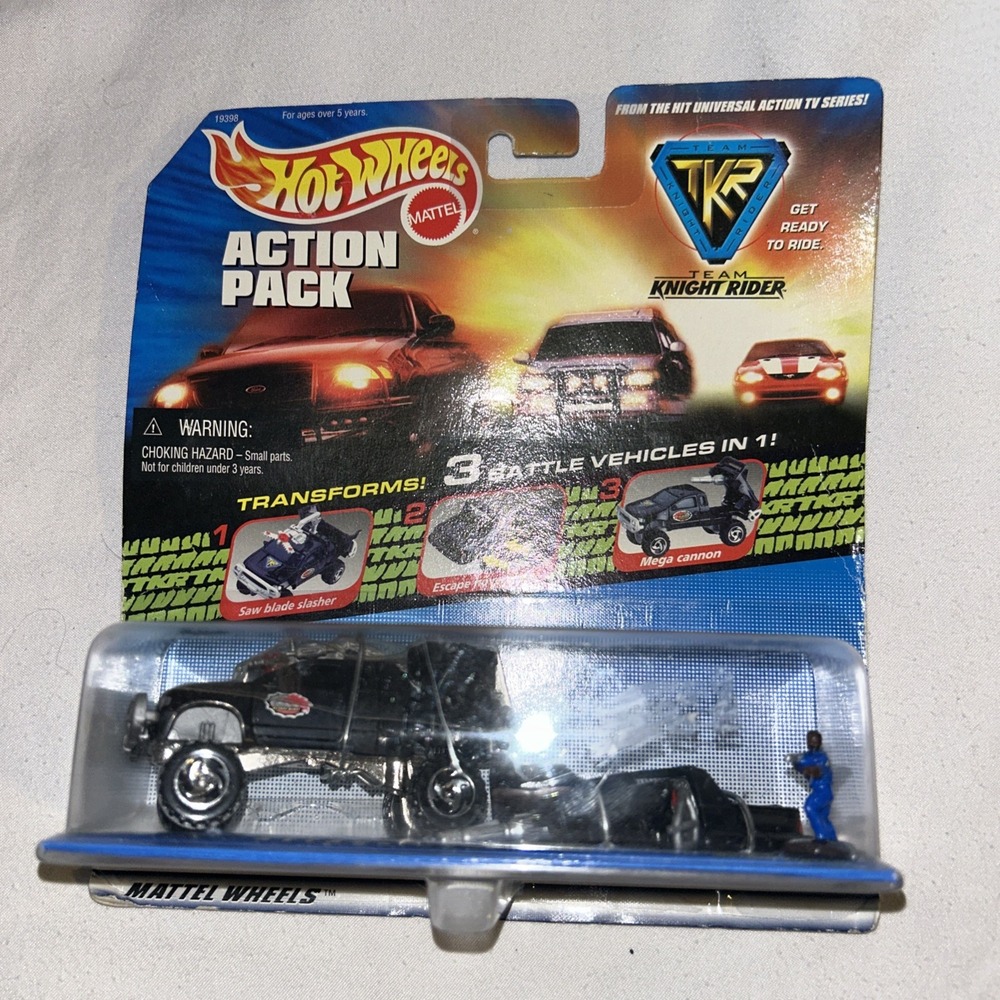 Hot Wheels 1998 Action Pack TKR Team Knight Rider Attack Beast & Duke figure F1